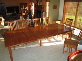 Amish Built Solid Cherry Table & 6 Chairs