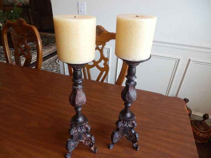CAST IRON CANDLE HOLDERS
