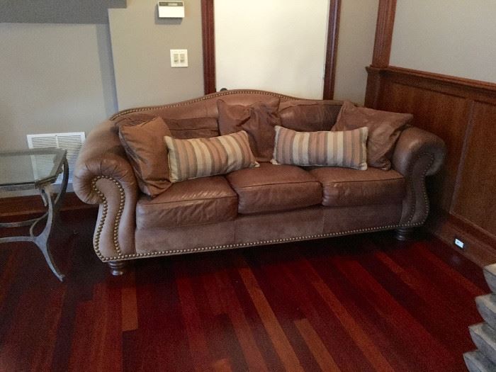 Ethan Allen Leather Sofa.  Loveseat, Chair and Ottoman also available (see additional photos)