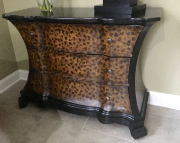 Hooker Leopard Pattern Chest of Drawers