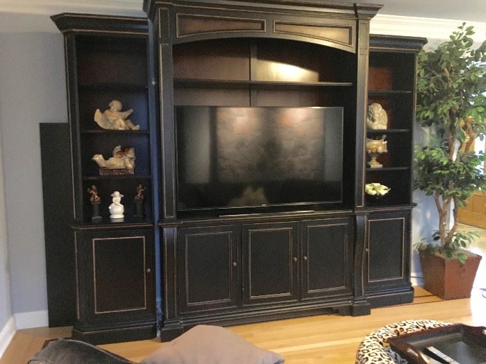 Tall Entertainment Wall System (Can accommodate larger screen TV)
