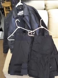 Leather Motorcycle Jacket Large. Over Pants Motorcycle. Large.