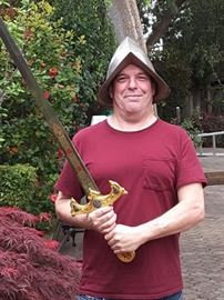 Knights Templar Sword with Don Quixote Metal Helmut.