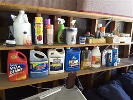 Collection of cleaning products