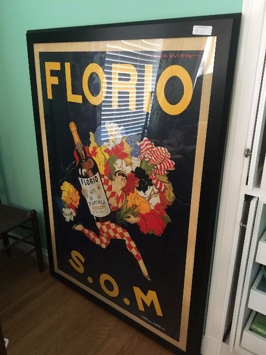 Large framed "Florio S.O.M" print