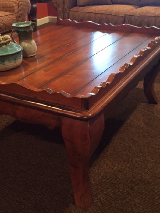 Century maple French country coffee table.