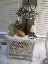 Wicker end table