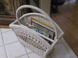 wicker magazine rack