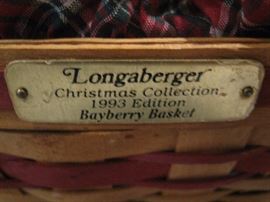 Longaberger Christmas Collection 1993 Edition "Berry Basket"