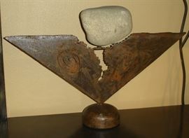 Rock & metal sculpture
