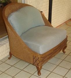 Wicker & wood chair