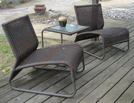 Outdoor wicker furniture