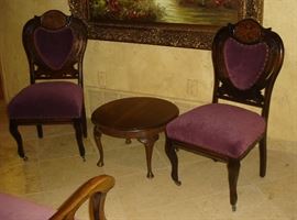 Victorian parlor chairs