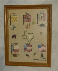 Vintage Texas embroidery