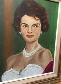 Signed portrait of Jacqueline Kennedy (painted in her lifetime)