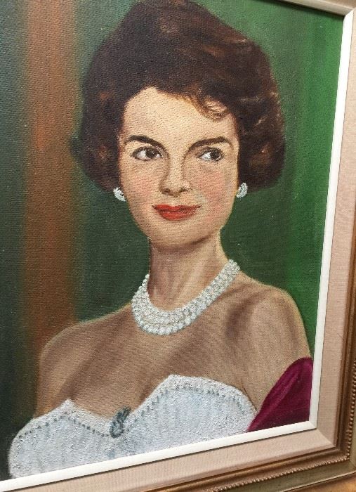 Signed portrait of Jacqueline Kennedy (painted in her lifetime)