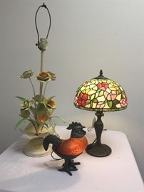 Eclectic collection of lamps