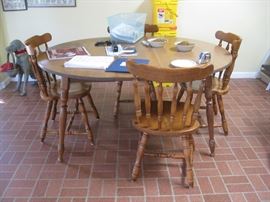 Wood table and 4 chairs