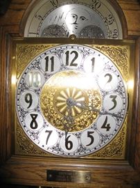 Grandfather clock face