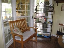 Rocker loveseat - baker rack