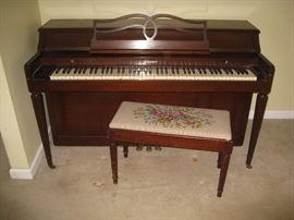 Acrosonic piano and stool