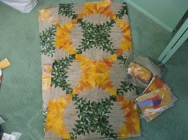 Quilt with pieces to finish