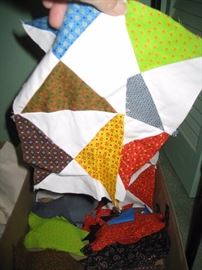 Partial quilt and pieces