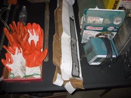 Work gloves etc