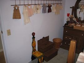 Small ladder & doll clothes