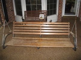 Porch swing and bench