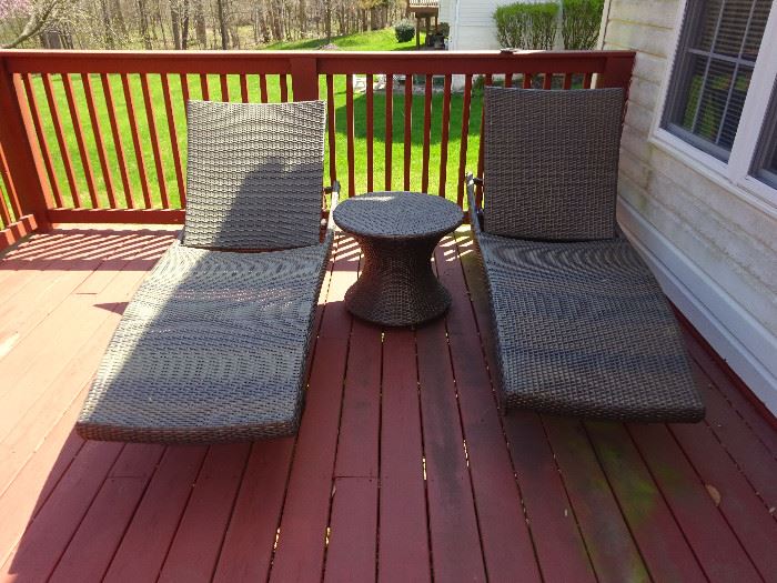 Front gate Lounge chairs and table