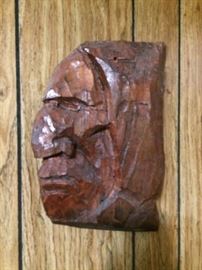 carved indian head