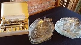 Vintage Cake Decorating Tools, Fish Luncheon Plates