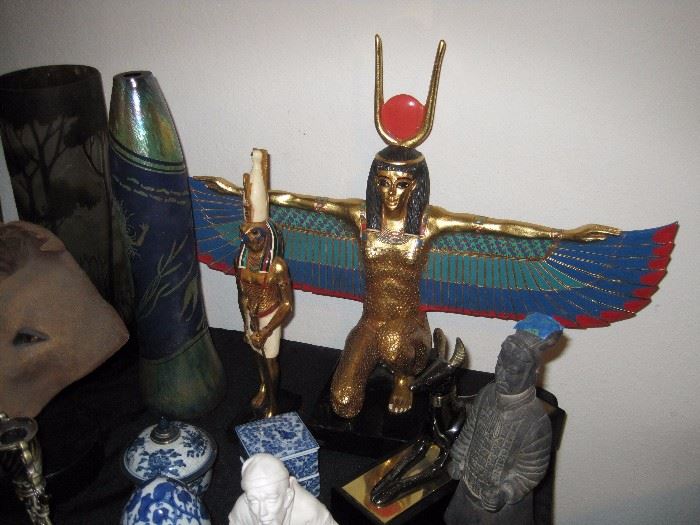 Treasures from world travels.Egyptian Items. 