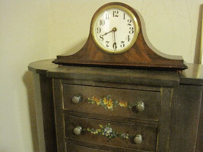 Sewing cabinets. Mantle clock