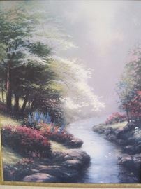 Signed & Framed Thomas Kinkade, Petals of Hope, The Garden of Promise II,  Gallery Proof on Canvas, 324/990. Comes with certificate.