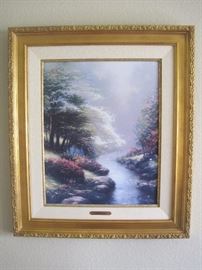 Signed & Framed Thomas Kinkade, Petals of Hope, The Garden of Promise II,  Gallery Proof on Canvas, 324/990. Comes with certificate.