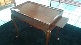 Henkel-Harris Black Cherry wood end table.
