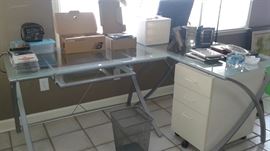 Computer desk. You will actually see your dog sleeping at your feet through the Table!! LIKE that option!!