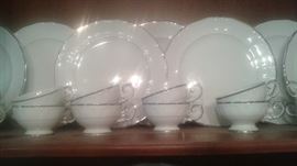 Fine China, Silver Sonata Harmony House a set for 10