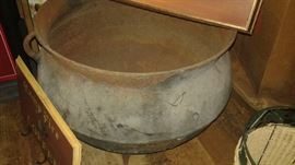 Antique Cast Iron Kettle Pot Cauldron