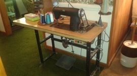 Antique Industrial Blind Stitch Sewing Machine by Cluett Peabody Co.