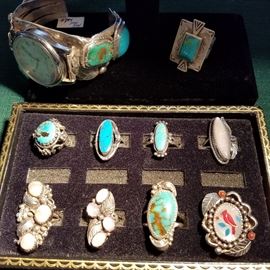 Native American rings (sterling)