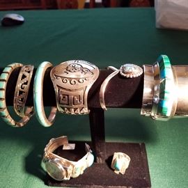 Native American sterling and turquoise