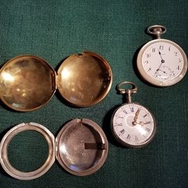 Double Pair Case English watch (made in London) and the Locust watch with Mother-of-Pearl case