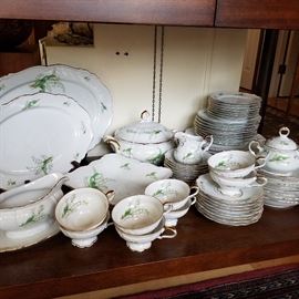 Set of Lily of the Valley motif dishes for 8.  Looks like it's never been used.