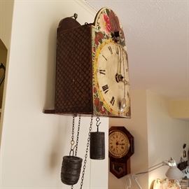 Side view of wall clock