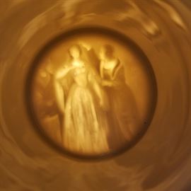 Lithophane (a bit blurry in this picture) in the bottom of the stein