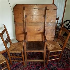 The Chair Table or Hutch Table with the top up