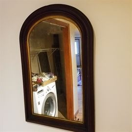 19th Century walnut frame mirror